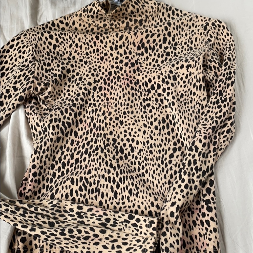 brandy cheetah print turtle neck